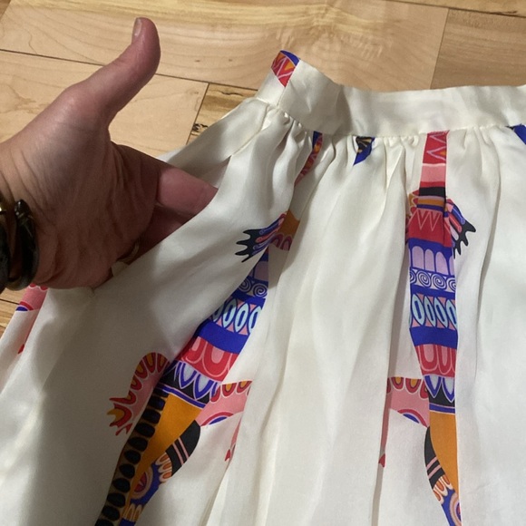 MSGM Colourful Patterned Silk Skirt - Picture 10 of 13